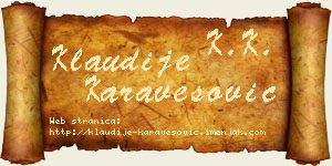 Klaudije Karavesović vizit kartica